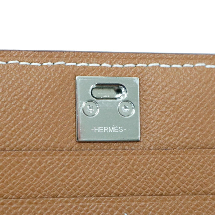 HERMES Medor Wallet Madame leather Card Case B 2023 Gold