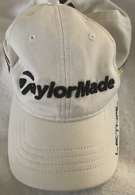 TaylorMade Lethal Strapback Hat White Adjustable Embroidered