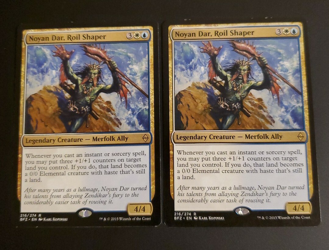 Noyan Dar Roil Shaper 2x FOIL BFZ MTG Battle for Zendikar Rare MINT white blue Noyan Dar Roil Shaper 2x FOIL BFZ MTG Battle for Zendikar Rare MINT white blue