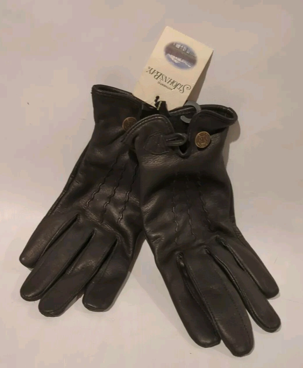 St. John's Bay JC Penney Vintage Women's Medium Black Deerskin Gloves