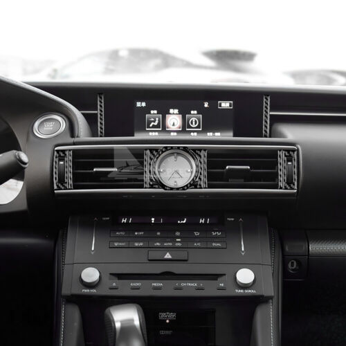 Center Air Vent Clock Panel Cover Carbon Fiber Sticker For Lexus RC300 350 200T - Picture 4 of 7