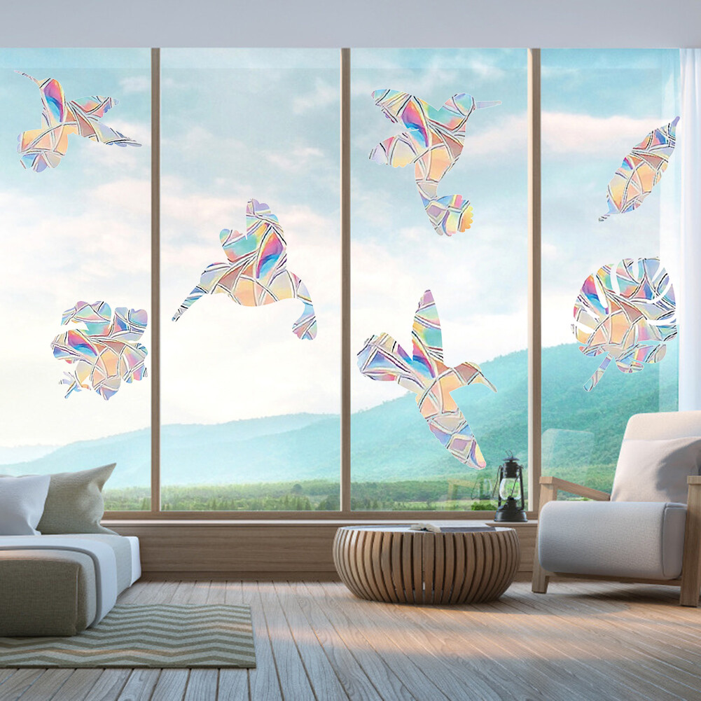 Electrostatic 3D Window Films Creative Chic Window Decals Reusable (Hummingbird) eBay