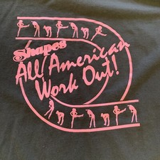 Vintage Shapes All American Workout Shirt Single Stitch Made In USA Size Large L