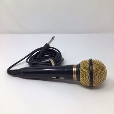 Microphone Venturer Mic Black Gold Handheld Karaoke DJ Vocal Dynamic 10ft Cord