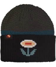 Fire Flower Super Mario Brothers Knit Beanie Hat NWT Cuff Nintendo Classic