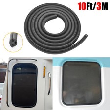 10ft Universal Car Window Rubber Seal Strip Weatherstrip Locking Gasket Black