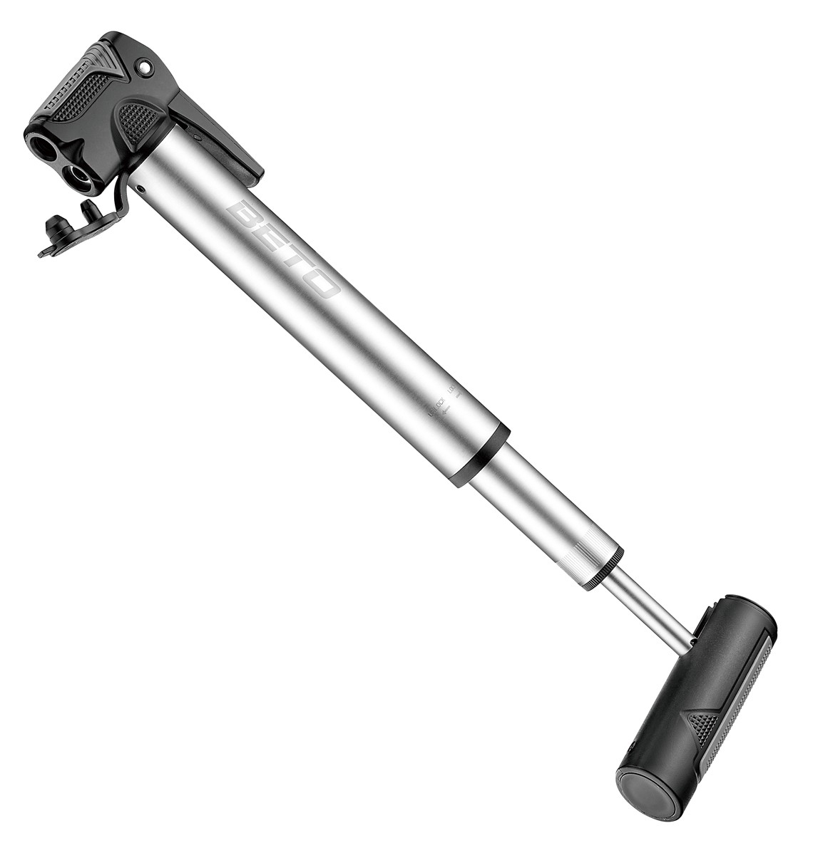 Beto Fit 1-Way Alloy Telescopic Pump Silver CYCLING AC NEU 4390₽