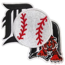 3Psc Detroit Fans' Favorite Baseball Iron On Patches, for Jacket Backpack Jea...