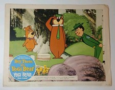 Vintage 1964 Hey There it's Yogi Bear Lobby Card Movie Poster Vintage Yogi Bear