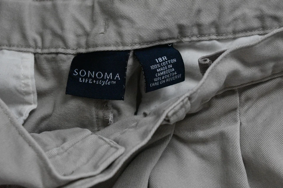 Sonoma Plisado Frontal Ajustable Cintura Caquis (18) Foto 3 de 4