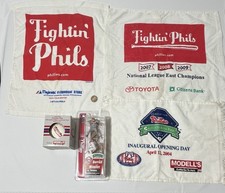 2004-2009 Phillies Lot- 3 Rally Towels, Opening Day 2004 Ball, Burrell Figure
