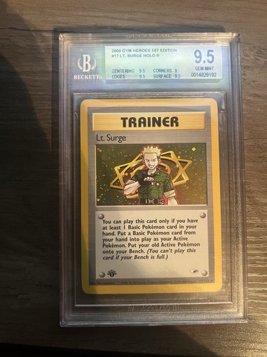 Lt. Surge (1st Edition) graded BGS 9.5 for sale on eBay