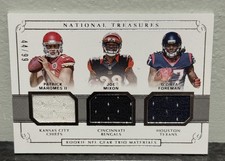 2017 National Treasures Patrick Mahomes Foreman Mixon Rookie Patch RC /99