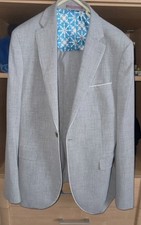 NEXT Grey 2-Piece Suit 40" Chest 32" Waist Single-Breasted One-Button