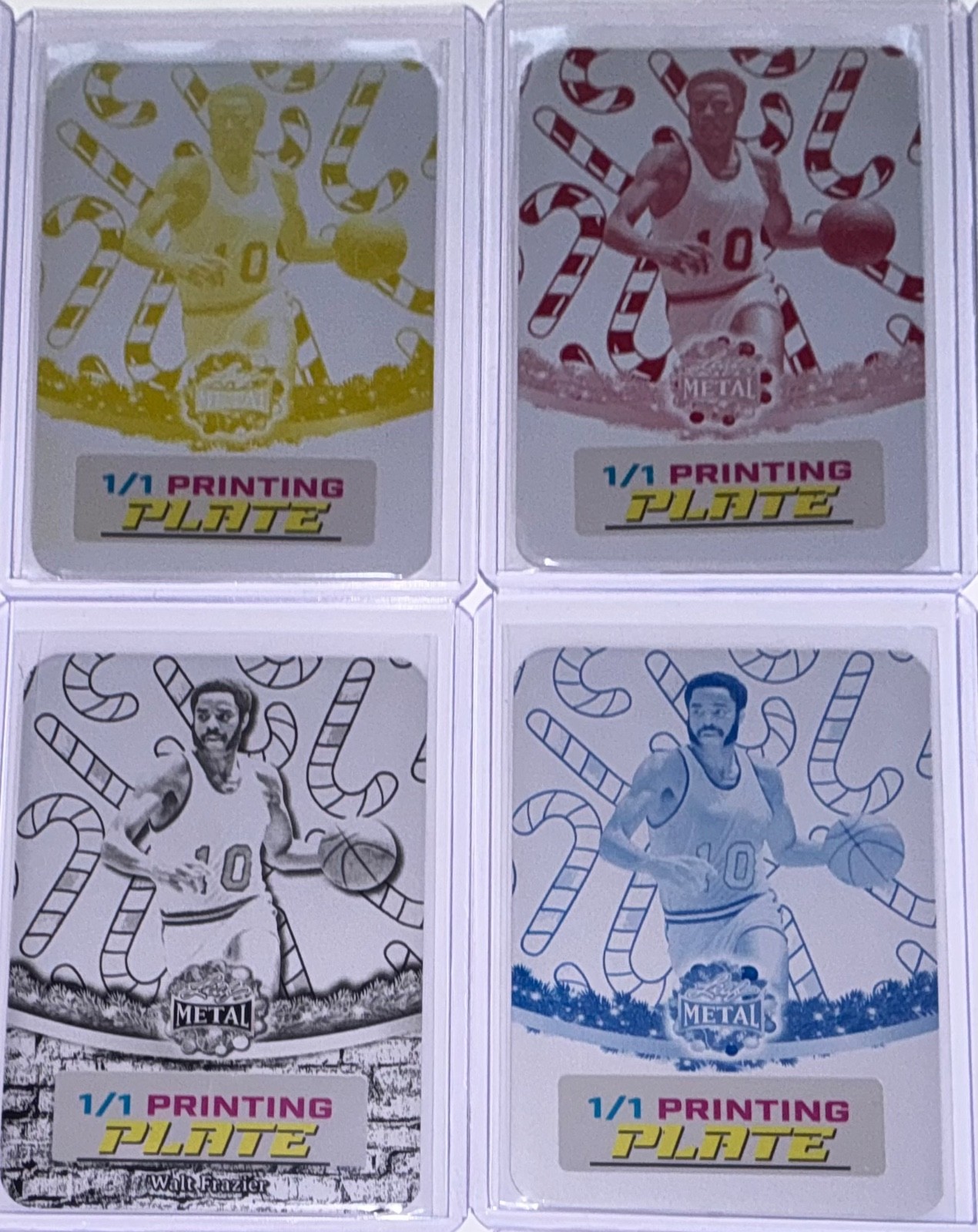 2025 Leaf Happy Holidays Walt Frazier Base Printing Plate 1/1 Set