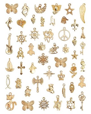 MEDIHOOL Wholesale Bulk 50PCS Mixed KC Gold 0.5''- 1.2''(13 - 32 mm),
