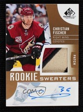 2017 SP Game Used Inked Rookie Sweaters 40/49 Christian Fischer Patch Auto 0i5
