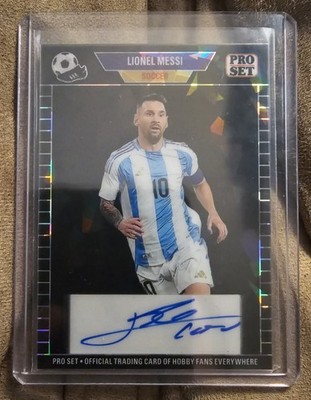 2024 Leaf Pro Set Lionel Messi Ronaldo Nazario Black Ice Dual Auto