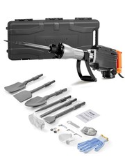 Demolition Jack Hammer 1350 BPM Concrete Breaker 6pcs Chisels Bit Chipping