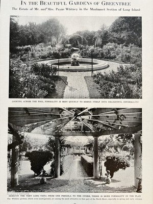 Greentree Payne Whitney Estate Gardens Manhasset Long Island Vintage Photos 1918