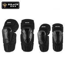 SULAITE Carbon Fiber Knee Elbow Pads Windproof Warm Anti-Fall Motocross Guards