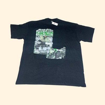 NWT Y2K Cotton Heritage Paper Chaser Graphic T-Shirt Black Money Car Mens 5XB