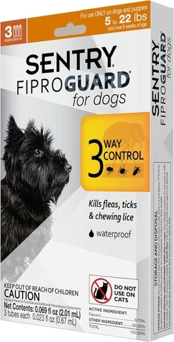 Dog Flea And Tick Lice Treatment Control Medicine For S Dogs Puppies 4 to 22 Lbs