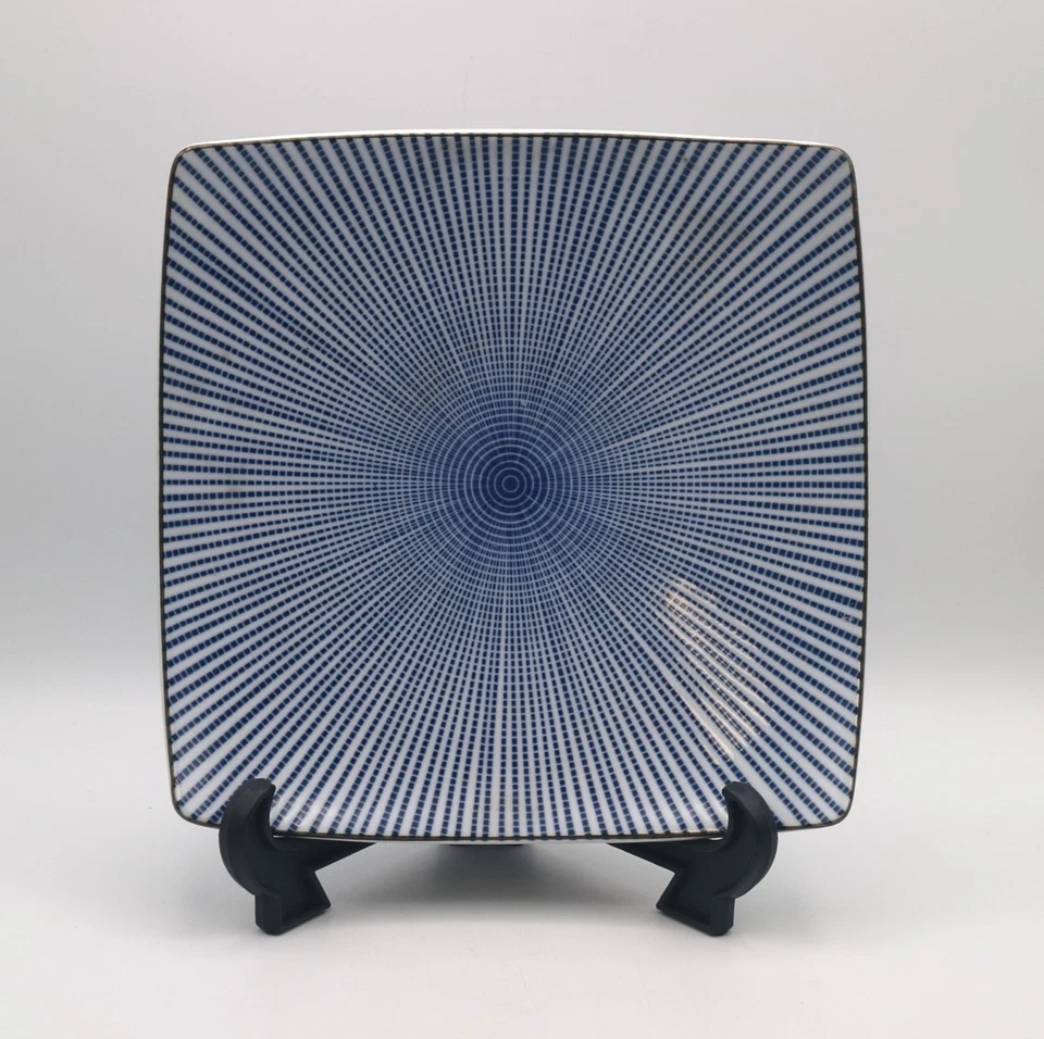 Japanische Tokusa (Streifen) Sendan Tokusa Japan quadratischer Teller