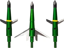 "Swhacker #207 Broadheads 100 Grain – 2 Inch Cut, Set of 3, Green"