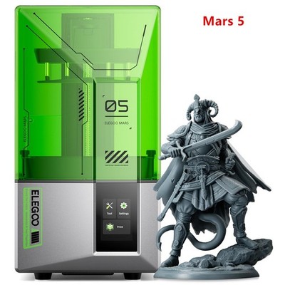 ELEGOO MARS 5 MSLA 3D Printer with Auto-Leveling   4K Monochrome LCD UV Resin