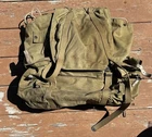 Vintage 1942 WW2 US Army Military Field Backpack Rucksack Canvas Bag With Frame