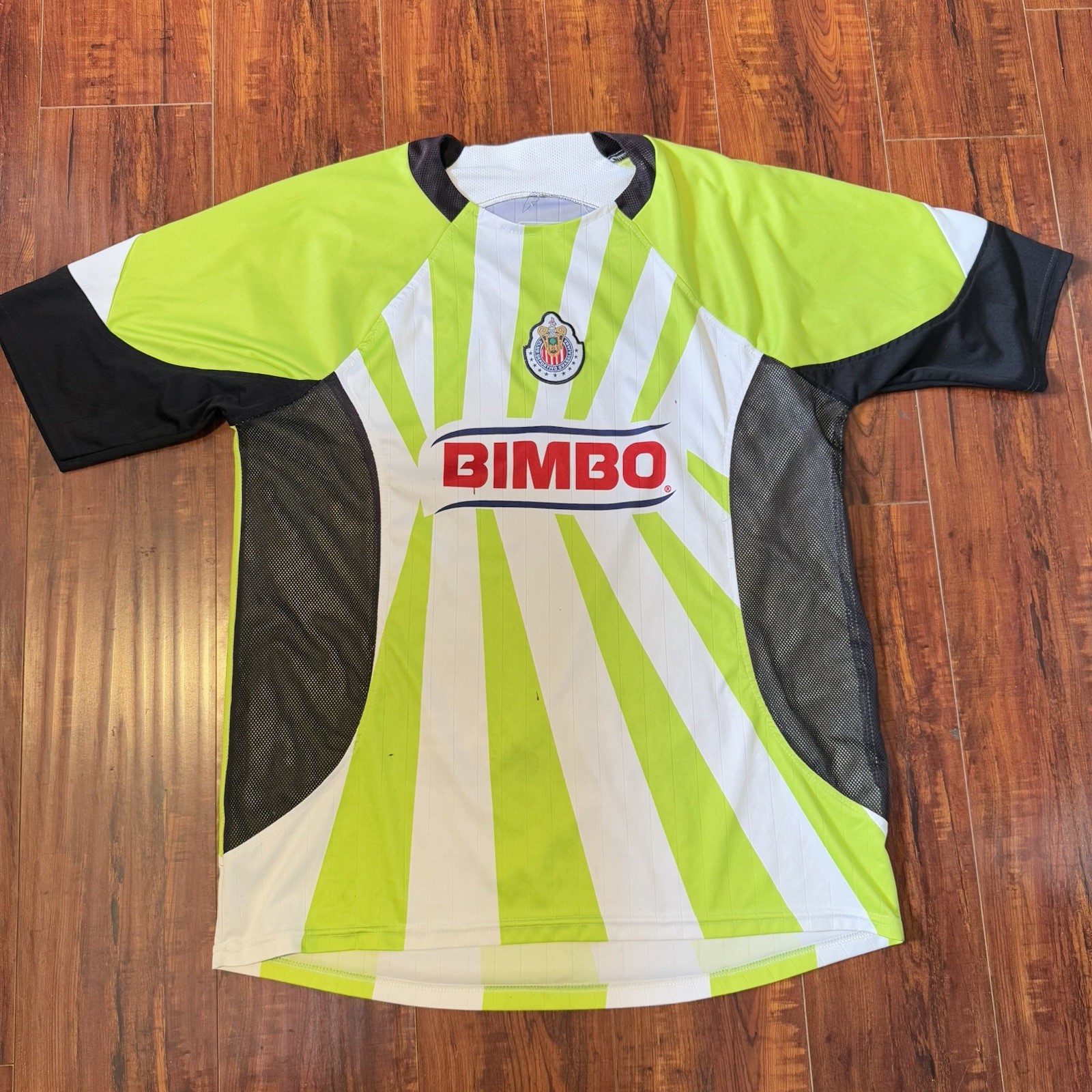 Club Guadalajara Chivas Mexico Mens Sz Lrg Green Home Futbol Soccer Jersey Read!