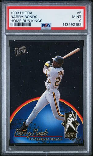1993 ULTRA HOME RUN KINGS #6 BARRY BONDS PSA 9