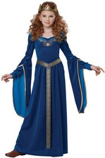 Renaissance Sapphire Medieval Princess Girls Child Costume
