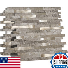 KASARO Peel & Stick Marmur Backsplash Płytka, 10 arkuszy, Łupek Marmur Vintage