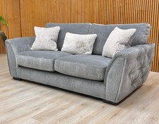 Furniture Village 'Aphrodite' 3 Seater Sofa California Grey Fabric RRP £1400 NEW