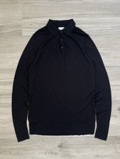 Sunspel Wool Sweater Long Sleeve Polo Knit Raglan Top Size Men  s S