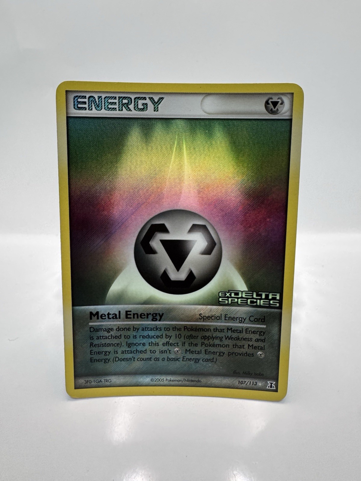 Pokémon TCG Metal Energy 107/113 Reverse Holo Stamped Ex Delta Species Card NM