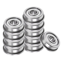 10 StüCk F604ZZ Flansch Kugellager - [4X12X4Mm] Ersatz Rad Lager FüR Schubkarre