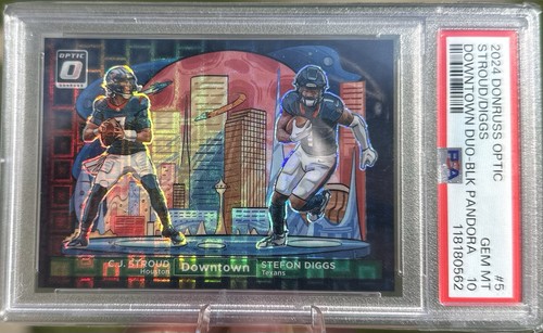 C.J. Stroud / Stefon Diggs [Black Pandora] #5 2024 Panini Donruss Optic Downtown Duos card