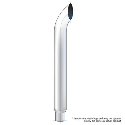 Universal Curved Exhaust Stack - 6'' To 5'' OD - 60'' Long C3-65-060