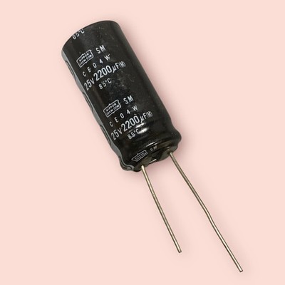 NIPPON CAPACITOR ALUM 2200UF 2200MF 25V RADIAL (REPLACING FOR 16V 10V )