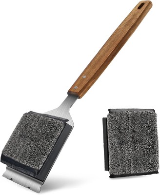 Bristle Free Grill Brush with Replacement Head Scraper
