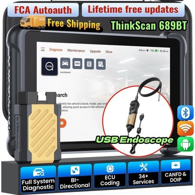 Thinkcar 689BT Auto OBD2 diagnostic Scanner Tool Bidirectional 34+ Services USA