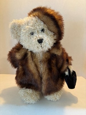 VTG Nova Plush Teddy Bear from the Cherish Collection with Faux Fur Coat & Hat