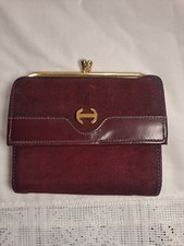 Vintage Baronet Red Leather Wallet 4"x4"