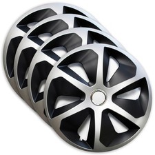 Set 4 Copricerchi 15 Pollici Roco Ring Mix Coppe Grigie Universali per Opel