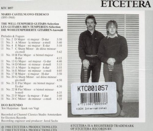 Duo Batendo Castelnuovo-Tedesco: Gitarrenwerke (CD)