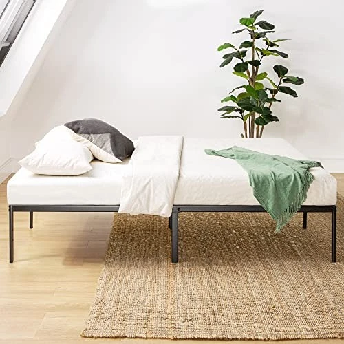 BEST PRICE MATTRESS 14 英寸简单坚固金属平台双床 - 黑色 — 第 3/4 张图片