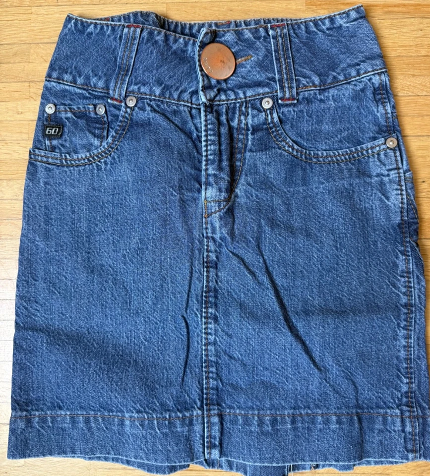 MISS SIXTY ZERO Rock Vinted Jeansrock Faded, used look, Size small W 27 - Bild 2 von 4